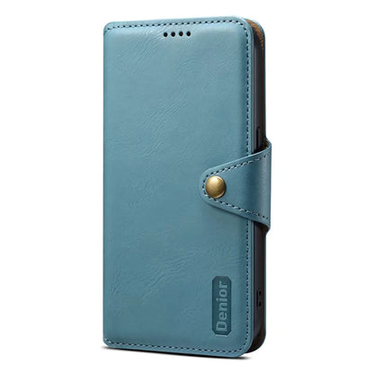 DENIOR For Honor Magic5 Pro Wallet Case Cowhide Texture PU Leather Stand Phone Cover
