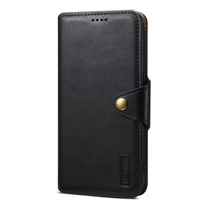 DENIOR For Honor Magic5 Pro Wallet Case Cowhide Texture PU Leather Stand Phone Cover