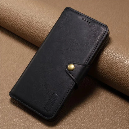 DENIOR For Honor Magic5 Pro Wallet Case Cowhide Texture PU Leather Stand Phone Cover