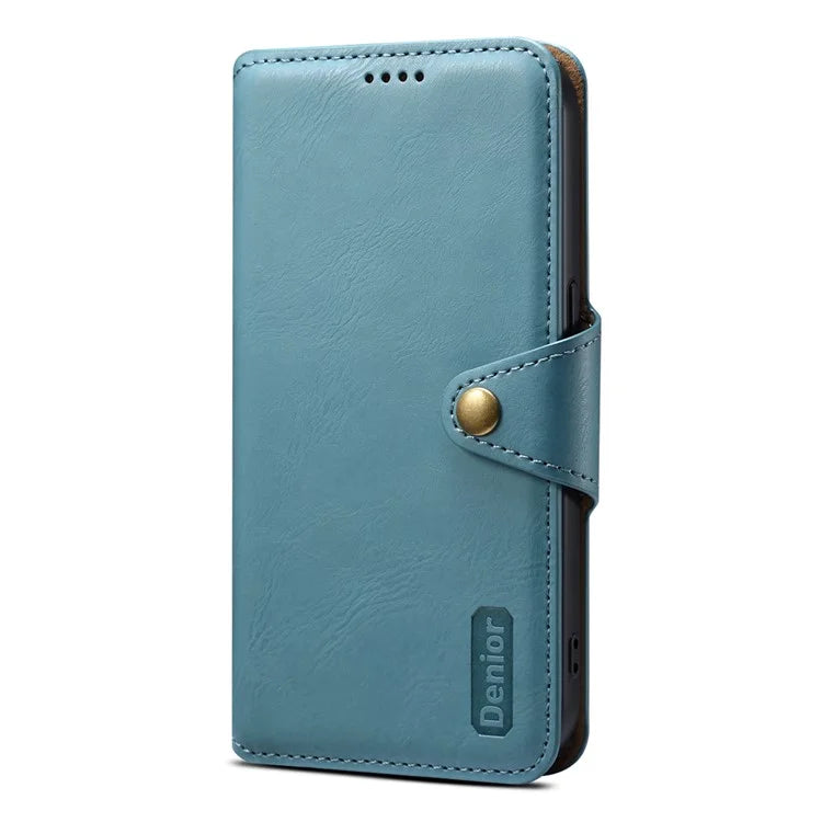 DENIOR For Honor Magic5 Case Wallet Leather Phone Cover Magnetic Button Closure