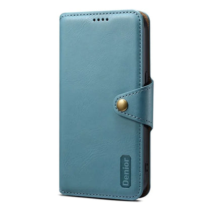 DENIOR For Honor Magic5 Case Wallet Leather Phone Cover Magnetic Button Closure