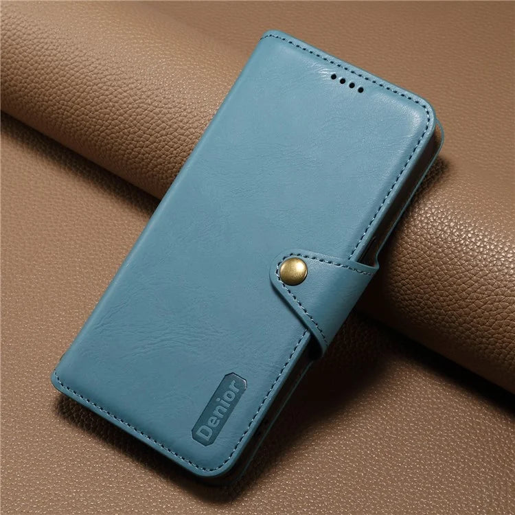 DENIOR For Honor Magic5 Case Wallet Leather Phone Cover Magnetic Button Closure