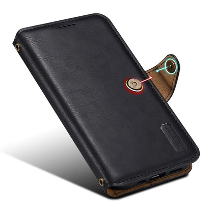 DENIOR For Honor Magic5 Case Wallet Leather Phone Cover Magnetic Button Closure
