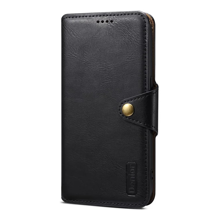 DENIOR For Honor Magic5 Case Wallet Leather Phone Cover Magnetic Button Closure