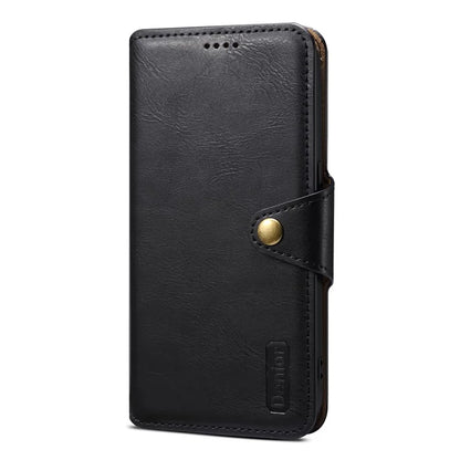 DENIOR For Honor Magic5 Case Wallet Leather Phone Cover Magnetic Button Closure