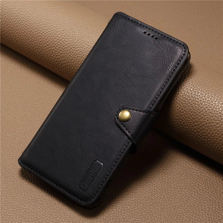 DENIOR For Honor Magic5 Case Wallet Leather Phone Cover Magnetic Button Closure