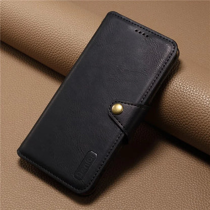 DENIOR For Honor Magic5 Case Wallet Leather Phone Cover Magnetic Button Closure