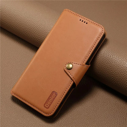 DENIOR For iPhone 7 / 8 / SE (2020) / SE (2022) Case PU Leather Wallet Card Slot Phone Cover