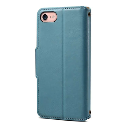 DENIOR For iPhone 7 / 8 / SE (2020) / SE (2022) Case PU Leather Wallet Card Slot Phone Cover