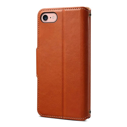 DENIOR For iPhone 7 / 8 / SE (2020) / SE (2022) Case PU Leather Wallet Card Slot Phone Cover