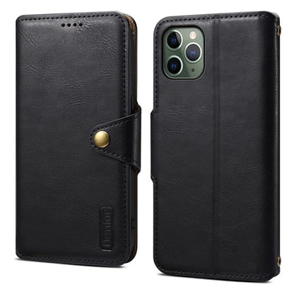 DENIOR For iPhone 11 Pro Case Cowhide Texture Wallet Anti-drop Leather Phone Cover