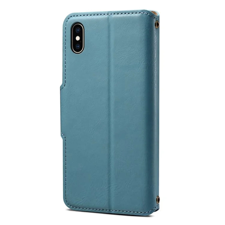 DENIOR For iPhone XS Max Case Wallet Stand Leather Phone Cover Protector