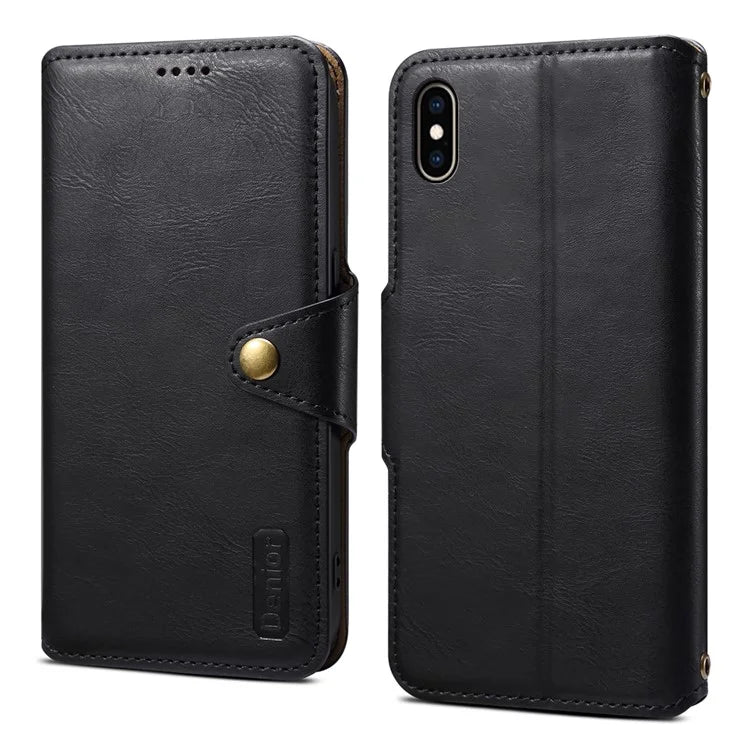 DENIOR For iPhone XS Max Case Wallet Stand Leather Phone Cover Protector