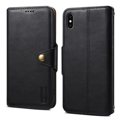 DENIOR For iPhone XS Max Case Wallet Stand Leather Phone Cover Protector