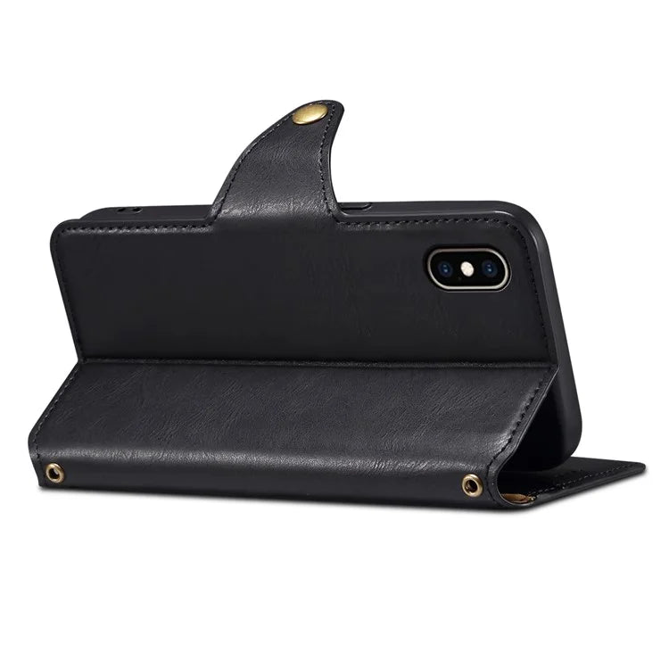 DENIOR For iPhone XS Max Case Wallet Stand Leather Phone Cover Protector