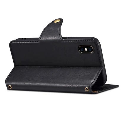 DENIOR For iPhone XS Max Case Wallet Stand Leather Phone Cover Protector