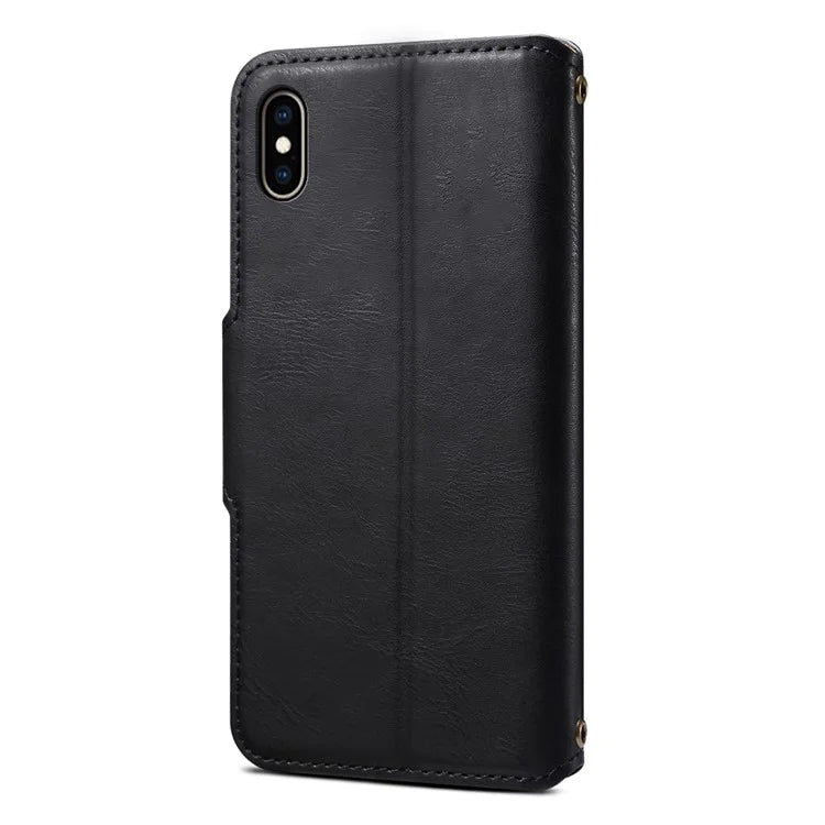 DENIOR For iPhone XS Max Case Wallet Stand Leather Phone Cover Protector