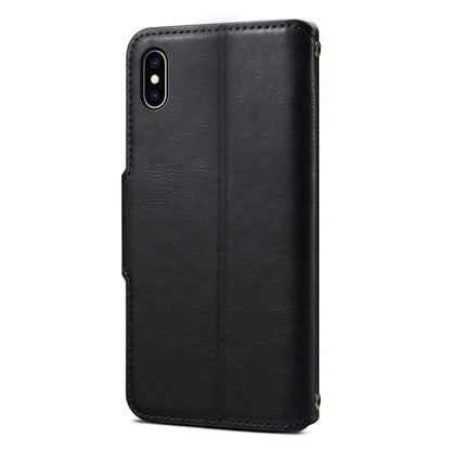 DENIOR For iPhone XS Max Case Wallet Stand Leather Phone Cover Protector