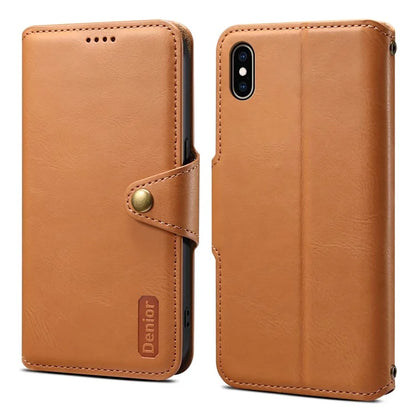 DENIOR For iPhone XS Max Case Wallet Stand Leather Phone Cover Protector