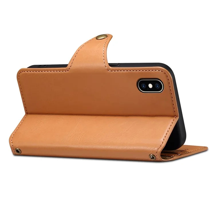 DENIOR For iPhone XS Max Case Wallet Stand Leather Phone Cover Protector