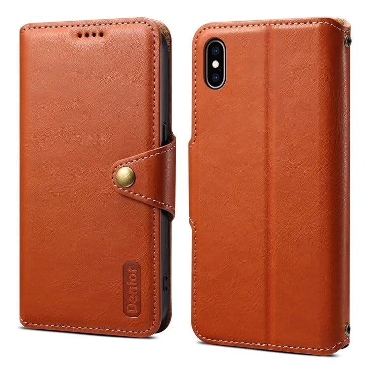 DENIOR For iPhone XS Max Case Wallet Stand Leather Phone Cover Protector