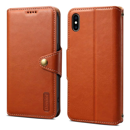 DENIOR For iPhone XS Max Case Wallet Stand Leather Phone Cover Protector