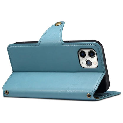DENIOR For iPhone 11 Pro Max Leather Case Cowhide Texture Stand Cell Phone Cover