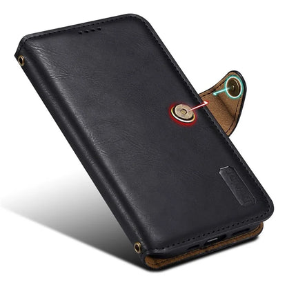 DENIOR For iPhone X / XS 5.8 inch Case Card Slots Cowhide Texture Phone Cover