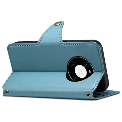 DENIOR For Huawei Mate 40 Pro 4G / Mate 40 Pro 5G Magnetic Phone Case Cowhide Texture Stand Cover