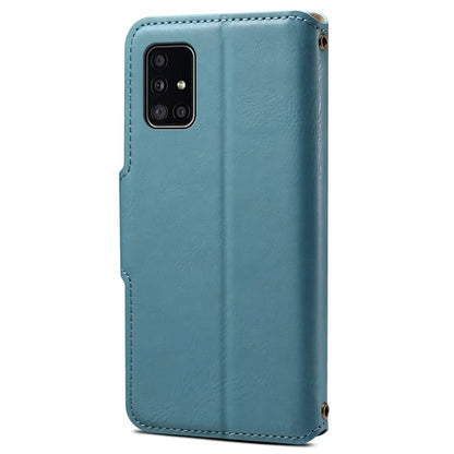 DENIOR For Samsung Galaxy A51 4G SM-A515 Case Leather Phone Cover with Wallet Stand