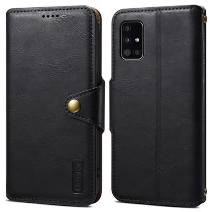 DENIOR For Samsung Galaxy A51 4G SM-A515 Case Leather Phone Cover with Wallet Stand