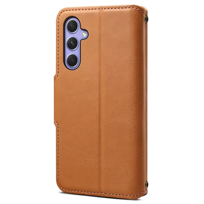 DENIOR For Samsung Galaxy A54 5G Wallet Phone Case Outer PU Leather Soft TPU Cover