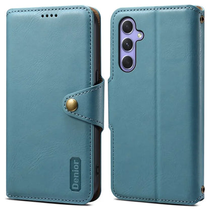 DENIOR For Samsung Galaxy A54 5G Wallet Phone Case Outer PU Leather Soft TPU Cover