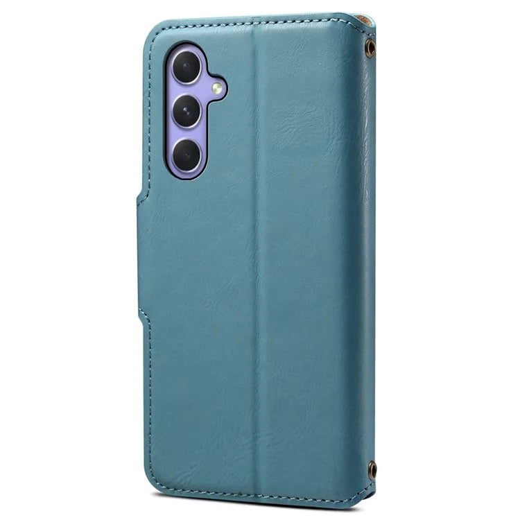 DENIOR For Samsung Galaxy A54 5G Wallet Phone Case Outer PU Leather Soft TPU Cover
