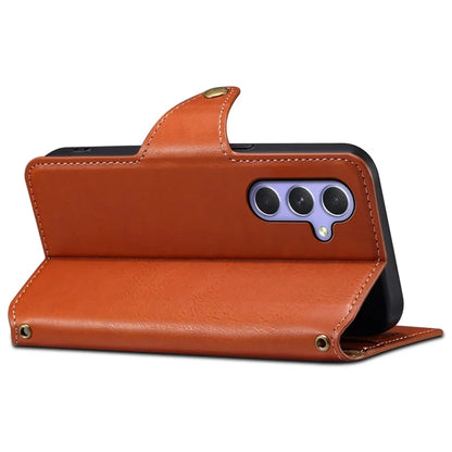 DENIOR For Samsung Galaxy A54 5G Wallet Phone Case Outer PU Leather Soft TPU Cover