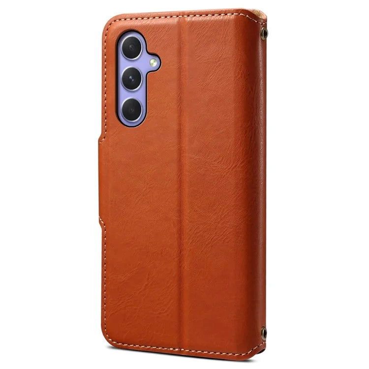 DENIOR For Samsung Galaxy A54 5G Wallet Phone Case Outer PU Leather Soft TPU Cover