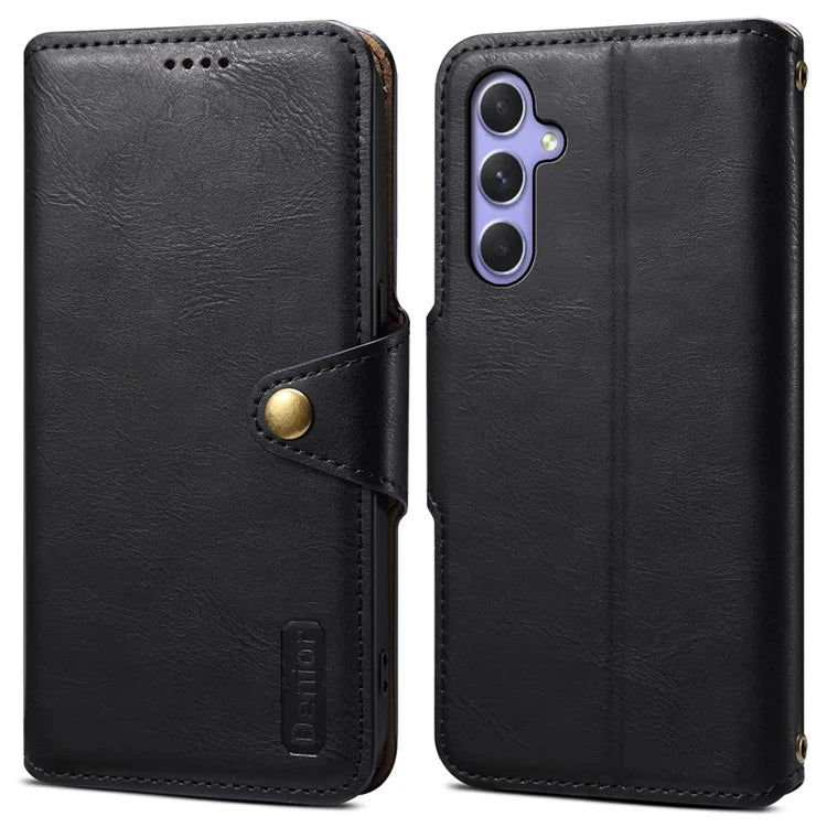 DENIOR For Samsung Galaxy A54 5G Wallet Phone Case Outer PU Leather Soft TPU Cover