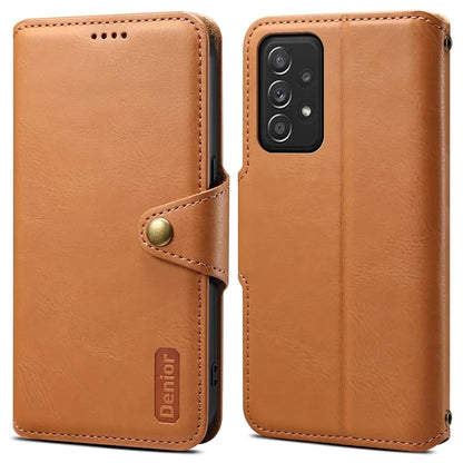 DENIOR For Samsung Galaxy A52 4G / 5G / A52s 5G Leather Phone Case with Wallet Card Slots