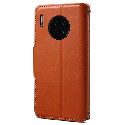 DENIOR For Huawei Mate 30 4G Leather Case Anti-scratch Wallet Phone Cover