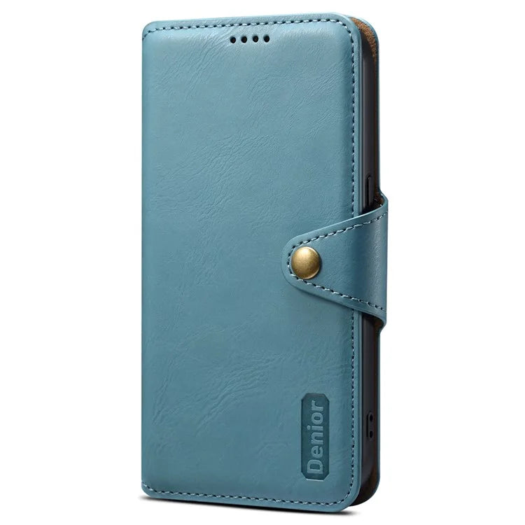 DENIOR For Samsung Galaxy A14 5G Phone Case Wallet Leather + TPU Cover Cowhide Texture