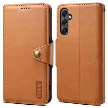 DENIOR For Samsung Galaxy A24 4G (162.1 x 77.6 x 8.3mm) Case Wallet PU Leather Flip Phone Cover