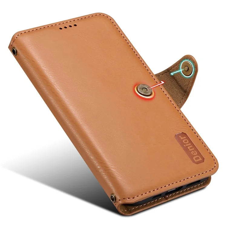 DENIOR For Samsung Galaxy A24 4G (162.1 x 77.6 x 8.3mm) Case Wallet PU Leather Flip Phone Cover