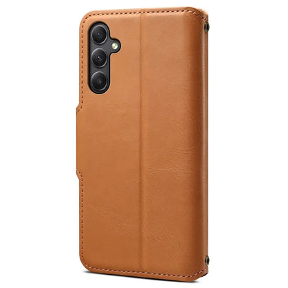 DENIOR For Samsung Galaxy A24 4G (162.1 x 77.6 x 8.3mm) Case Wallet PU Leather Flip Phone Cover