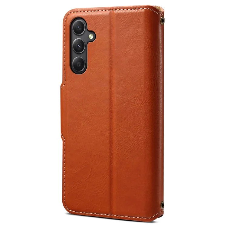 DENIOR For Samsung Galaxy A24 4G (162.1 x 77.6 x 8.3mm) Case Wallet PU Leather Flip Phone Cover