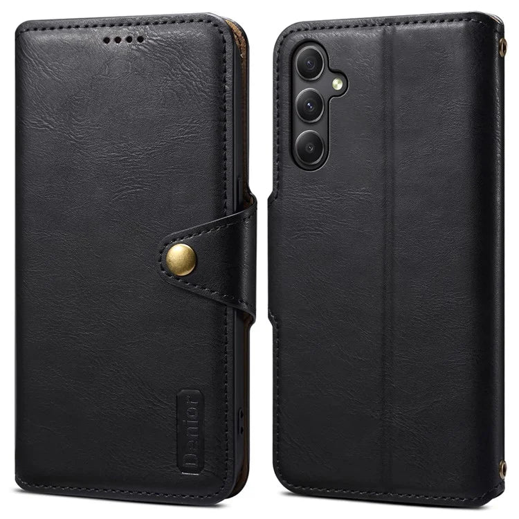 DENIOR For Samsung Galaxy A24 4G (162.1 x 77.6 x 8.3mm) Case Wallet PU Leather Flip Phone Cover