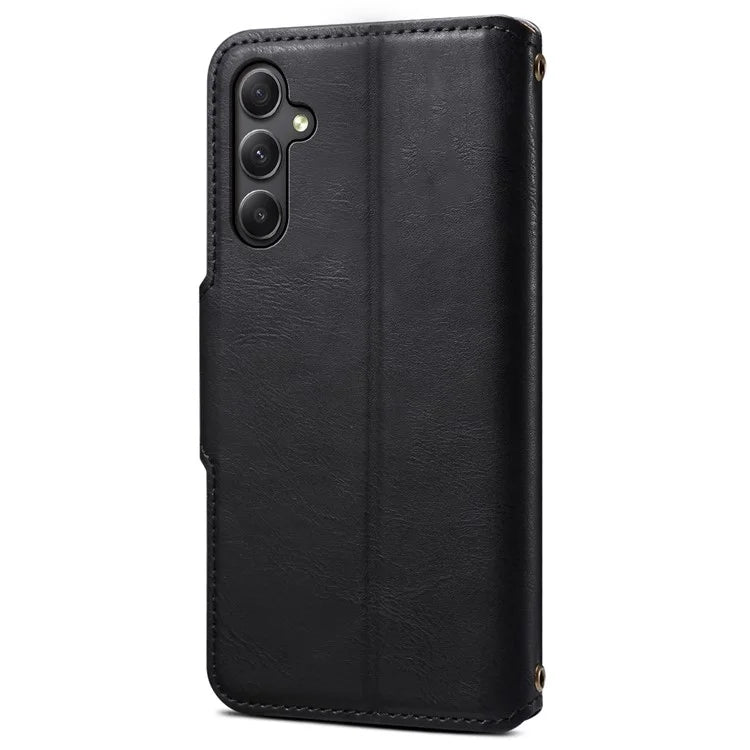 DENIOR For Samsung Galaxy A24 4G (162.1 x 77.6 x 8.3mm) Case Wallet PU Leather Flip Phone Cover