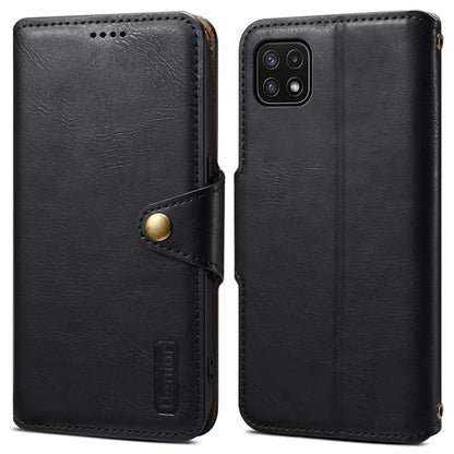 DENIOR For Samsung Galaxy A22 5G (EU Version) Wallet Case Stand Leather Phone Cover