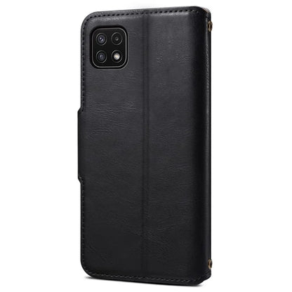 DENIOR For Samsung Galaxy A22 5G (EU Version) Wallet Case Stand Leather Phone Cover