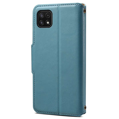 DENIOR For Samsung Galaxy A22 5G (EU Version) Wallet Case Stand Leather Phone Cover