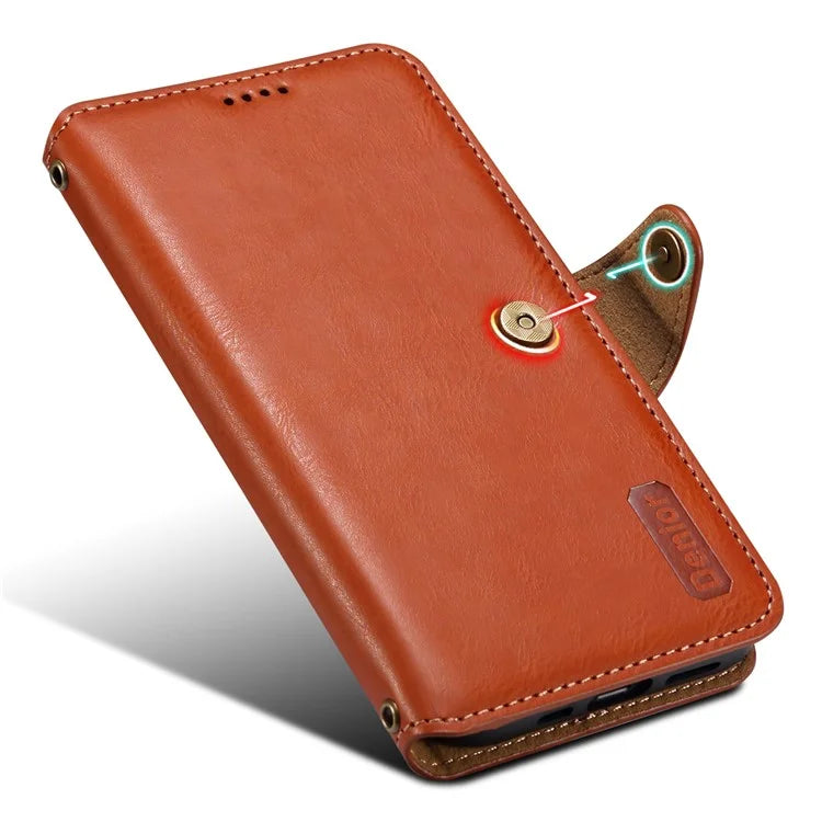 DENIOR For Samsung Galaxy A22 5G (EU Version) Wallet Case Stand Leather Phone Cover